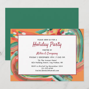 Invitation Fête de Noël d'entreprise Moderne Abstraite