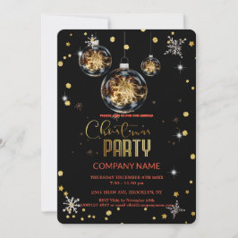 Invitation Fête de Noël d'entreprise moderne chic