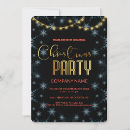 Invitation Fête de Noël d'entreprise moderne chic