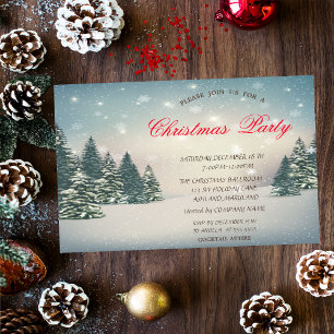 Invitation Fête de Noël d'entreprise Winter Wonderland