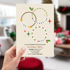Invitation Fête de Noël des bracelets d'amitié