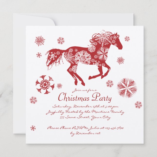Invitation Fête de Noël des Chevaliers blancs et rouges (Devant)