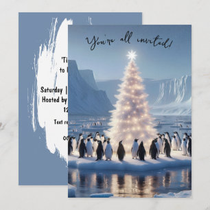 Invitation Fête de Noël des manchots