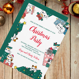 Invitation Fête de Noël du chat