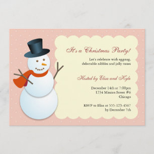 Invitation Fête de Noël du grand bonhomme de neige du nord