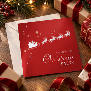 Invitation Fête de Noël du traîneau du Père Noël