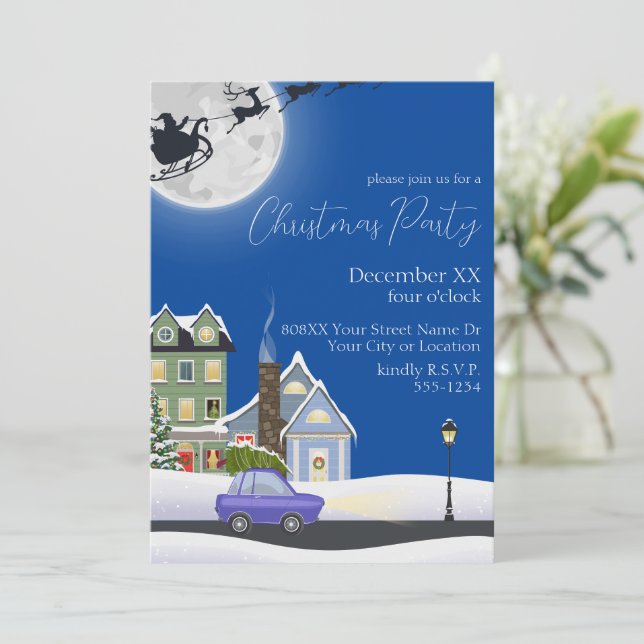 Invitation Fête de Noël du village de Noël du Cosy Blue Winte (Debout devant)
