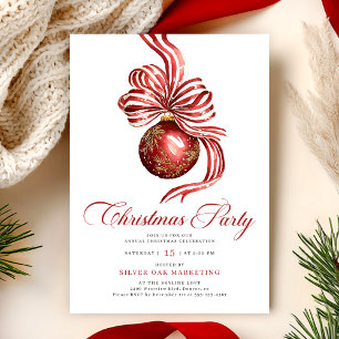 Invitation Fête de Noël Élégante d'Entreprise