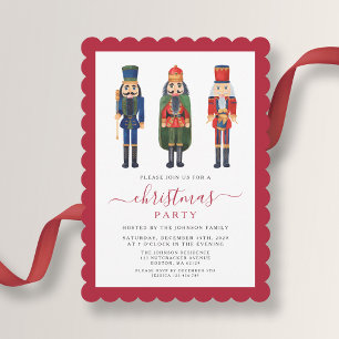 Invitation Fête de Noël élégante et festive de Casse-Noisette
