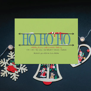 Invitation Fête de Noël Elf Shenanigans Ho Ho Ho