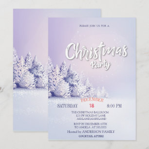 Invitation Fête de Noël en forêt de pins