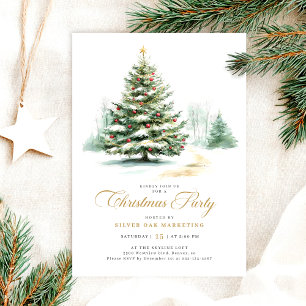 Invitation Fête de Noël Entreprise Festive