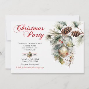 Invitation Fête de Noël Famille ou Entreprise