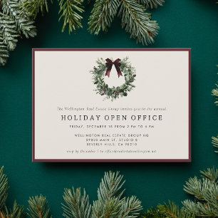 Invitation Fête de Noël festive Entreprise d'affaires Noël
