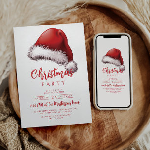 Invitation Fête de Noël Festive Simple