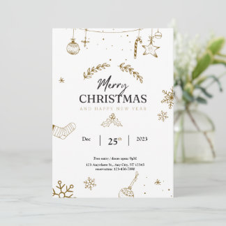 Invitation Fête de Noël Fête de vacances Enfants Noël noël