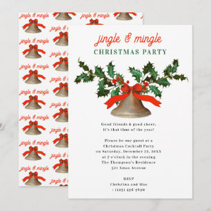 Invitation Fête de Noël Jingle and Mingle