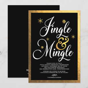 Invitation Fête de Noël Jingle et Mingle