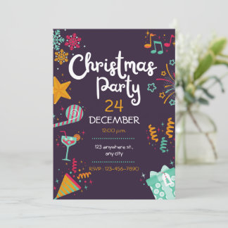 Invitation Fête de Noël Jingle et Mingle