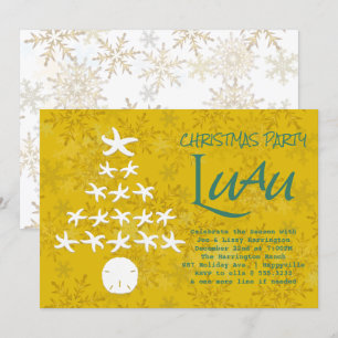 Invitation Fête de Noël Luau sous forme d'étoile de mer