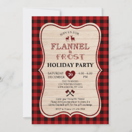 Invitation Fête de Noël Lumberjack Flannel et Frost