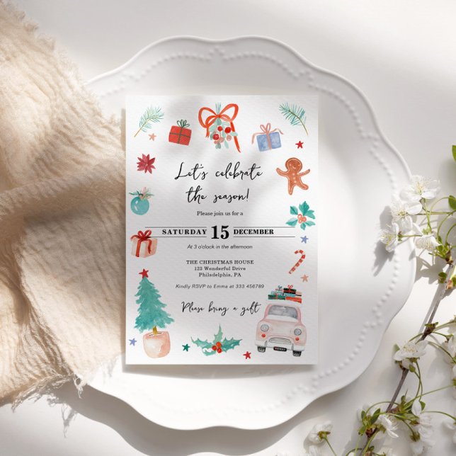 Invitation Fête de Noël lunatique (Créateur téléchargé)