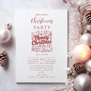 Invitation Fête de Noël Miaou