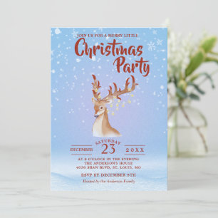 Invitation Fête de Noël minimaliste