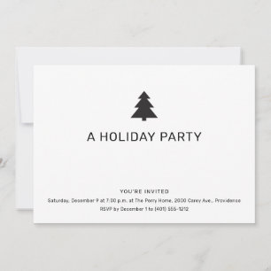 Invitation Fête de Noël minimaliste