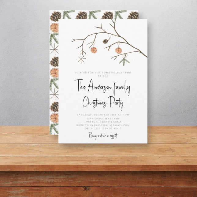 Invitation fête de noël minime moderne (Créateur téléchargé)