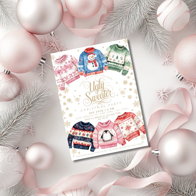 Invitation Fête de Noël moche (Créateur téléchargé)