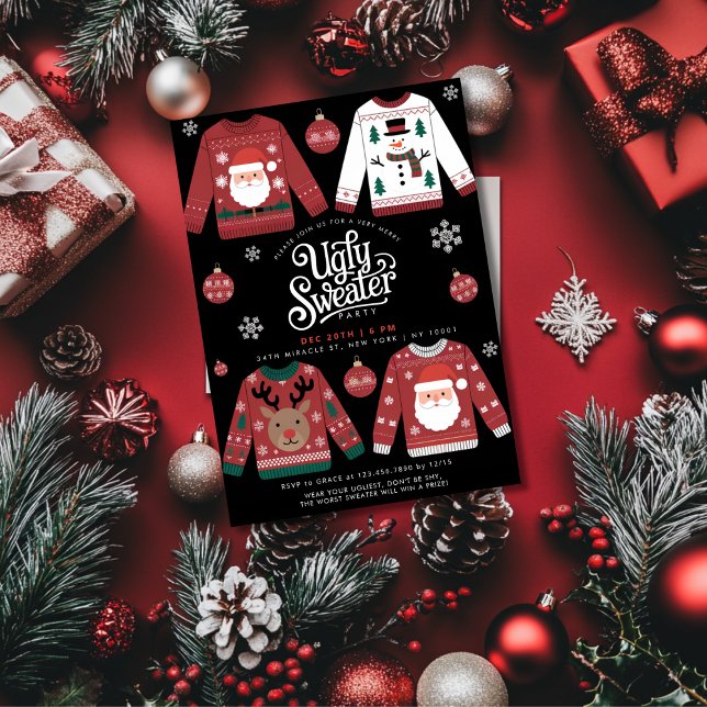 Invitation Fête de Noël moche (Créateur téléchargé)