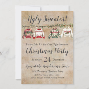 Invitation Fête de Noël moche