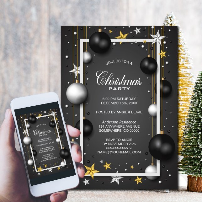 Invitation Fête de Noël moderne (Créateur téléchargé)