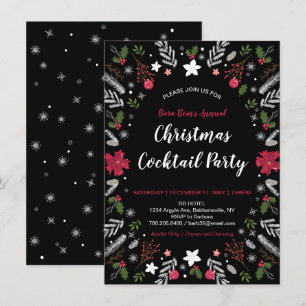 Invitation Fête de Noël moderne, Cartons d'invitation pour la