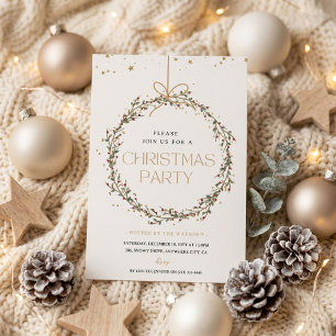 Invitation Fête de Noël moderne 'Venez vous amuser' avec le P