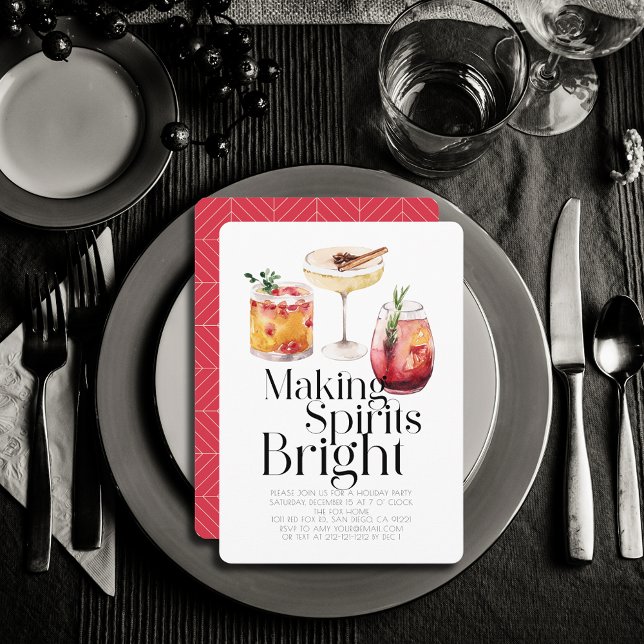 Invitation Fête de Noël pour les spiritueux (Créateur téléchargé)