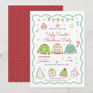 Invitation Fête de Noël Pull de Noël Moche