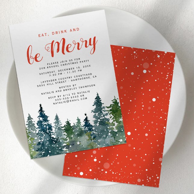 Invitation Fête de Noël rustique (Créateur téléchargé)