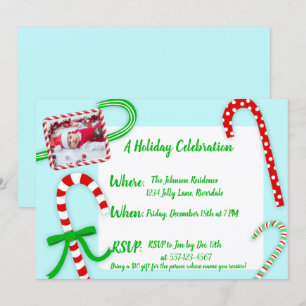 Invitation Fête de Noël sucre de canne