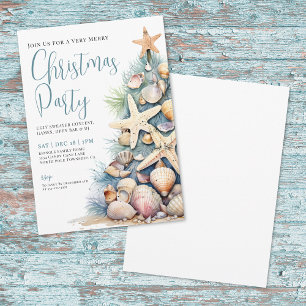 Invitation Fête de Noël sur la plage
