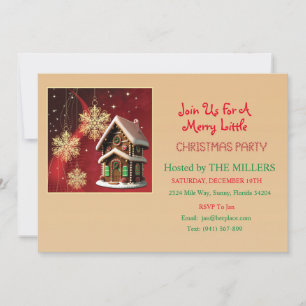 Invitation Fête de Noël "Sweet Holiday Home"