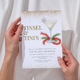 Invitation Fête de Noël Tinsel et Tinis