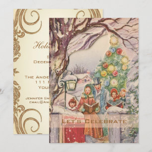 Invitation Fête de Noël Vintage au Victoria