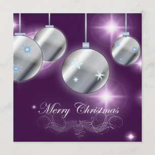 Invitation Fête de Noël violet