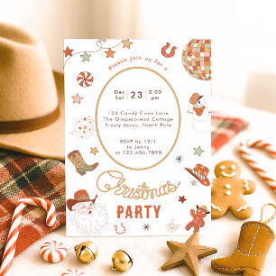Invitation Fête de Noël Western Salut