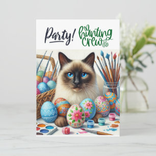 Invitation Fête de Pâques pour les amoureux des chats