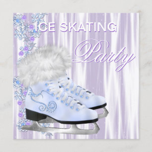 Invitation Fête de patinage sur glace