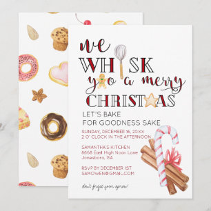 Invitation Fête de pâtisserie de Noël