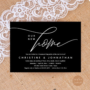 Invitation Fête de pendaison de crémaillère dans une élégante